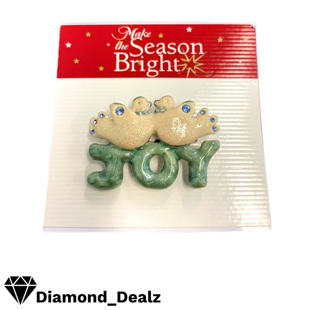 “JOY” 2 TURTLE DOVES PIN NWT